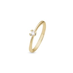 Mary Diamantring i 8 kt guld med lab-grown brillant på 0,10 ct