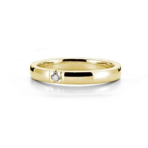 NURAN - Alliancering i 14kt. guld m. 0,03ct.