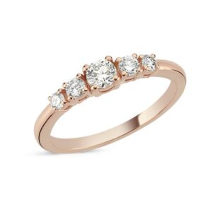 Nova diamantring i 14kt rosaguld med i alt 0,61ct