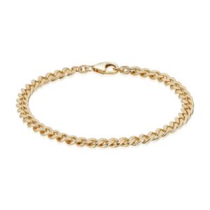 Panser Facet 14 kt guld armbånd - 18,5 cm - 1,35 mm