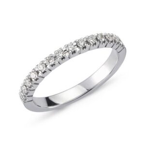 Perá ring i 14 karat hvidguld med diamanter på i alt 0,21 W/si
