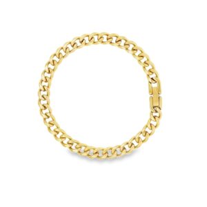 Rico's Panser armbånd til mænd i 6mm forgyldt stål