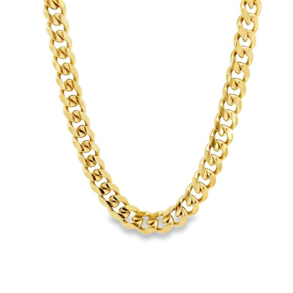 Rico's Panser halskæde til mænd i 8 mm forgyldt stål