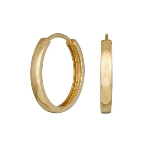 Siersbøl - Brede guld creoler Ø20 i 8 kt guld**