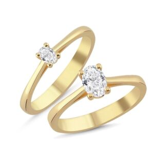 The One Oval Diamantring i 14 kt. guld med 0,13 - 0,50 carat
