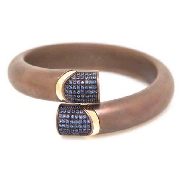 TheRubz armbånd til kvinder i sterling sølv, 19 cm - lysebrun