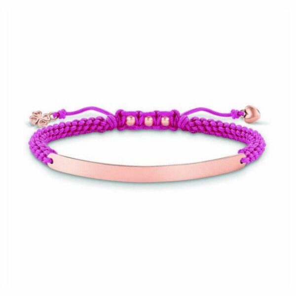 Thomas Sabo armbånd til kvinder, sølv - pink/rosenguld, 12-19 cm (LBA0065-597-9)