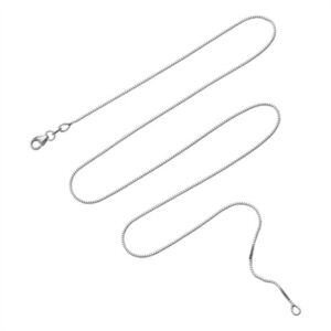 Venezia halskæde i 9 kt. Hvidguld - 0,8 mm og 40 cm