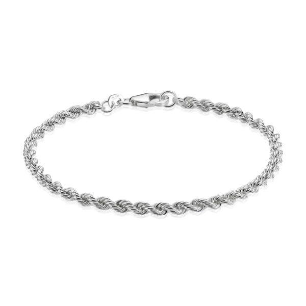 BNH - Cordel sølv / Forgyldt Sølv armbånd med karbin lås