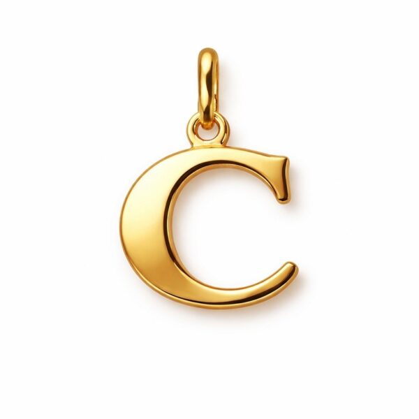 Bogstavvedhæng i 8 karat guld - C