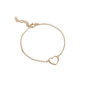 Enamel - Organic heart armbånd i forgyldt sølv med hjerte