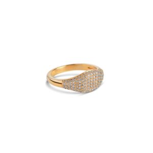 Enamel - Sparkling Mary ring i forgyldt sølv m. klare zirkonia - Str. 50**