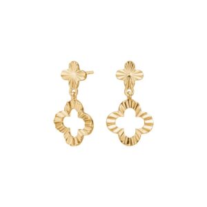 Nordahl Jewellery - Forgyldt sølv ørehængere CLOVERA52