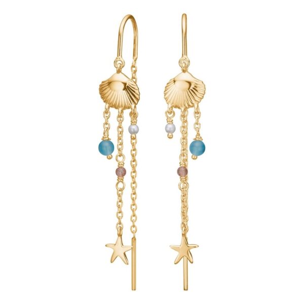 Nordahl Jewellery -Ørehængere forgyldt sølv SEASIDE52