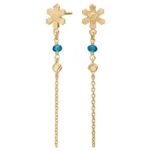 Nordahl Jewellery -Ørehængere forgyldt sølv blomst BRODERIE52