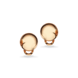Scrouples - Halvkugle øreclips i guldbelagt sterling sølv - 144832