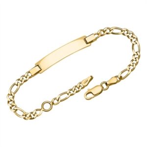 Figaro armbånd i forgyldt Sølv 16 eller 19 cm - Mulighed for gravering