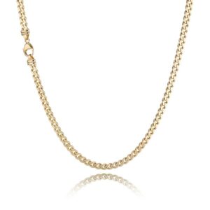 Panser Facet 14 kt. guld halskæde - 80 cm-1,65mm