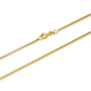 Venezia halskæde i forgyldt Sølv - 1,2 mm og 38 cm