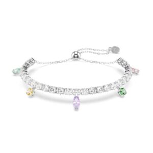Swarovski armbånd 5742463 - sølvfarvet tennisarmbånd med farvede vedhæng